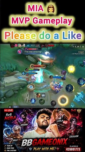 MIA MVP Gameplay ft. BBGAMEONIX | Minatour Support ft. SAYANEX_GAMING #bbgameonix #mlbbhighlights