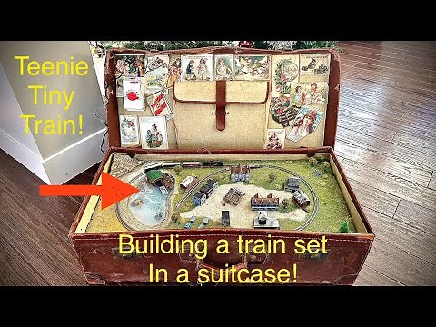 Building an entire a train set in a suitcase! Today's holiday craft!