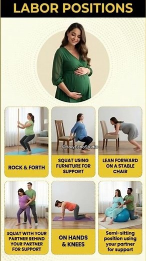 Best Labor Positions for Normal Delivery | Safe Birthing Postures for Pain Relief #pregnant