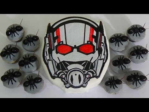 how to make ant man cake and cupcakes ants