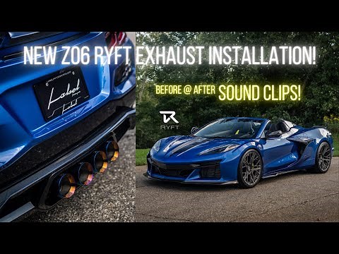 THE FIRST C8 Z06 RYFT TITANIUM EXHAUST SOUND CLIPS! INSTALLATION AND BEFORE AND AFTER SOUNDS!
