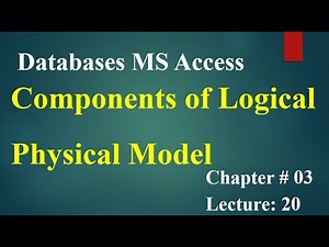 Components of Logical Model and Physical Model Computer 2nd year Chapter no 03 Lecture no 20