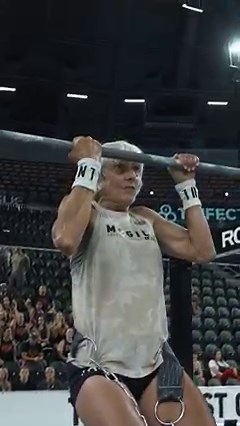 Just 63-year-old former runner, rower, and triathlon competitor, Patricia McGill 🇨🇦, going for it all during the weighted pull-ups of Max Trio at the 2022 NOBULL CrossFit Games. At her third Games appearance, McGill finished each event in the top eight and won the last three events of the competition, taking home the title of second-fittest on Earth in the Women’s 60-64 division. 🎥: @martinflowersss #CrossFit #CrossFitGames #FittestonEarth #CrossFitMasters #MastersAthletes | The CrossFit Game