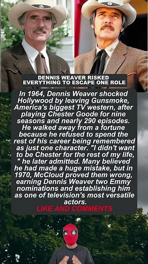 DENNIS WEAVER RISKED EVERYTHING TO ESCAPE ONE ROLE