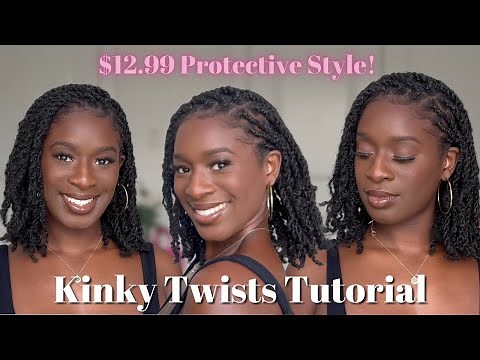 HOW TO: KINKY / SPRING TWISTS TUTORIAL | $12 EASY Protective Style for 4c Hair (No Crochet)