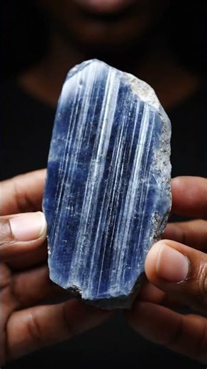 Directional Internal Lines Inside Natural Kyanite 🔷 | Ultra-Realistic Macro ASMR