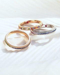 2.9K views · 401 reactions | Making the most of the sun ✨ . 18K White Gold Rainbow Sapphire, Tsavorite & Diamond Fluted Band 18K Rose Gold Rainbow Sapphire, Tsavorite & Diamond Fluted Band 18K Rose Gold Multicolour Fluted Band . Until 31st August 2020, 50% of the purchase price for each item sold in the Rainbow and Multicoloured ring collection will be donated @thehungerprojectuk’s COVID-19 Appeal  . .  Daniel Herendi @luxinfocus | Fabergé | Facebook