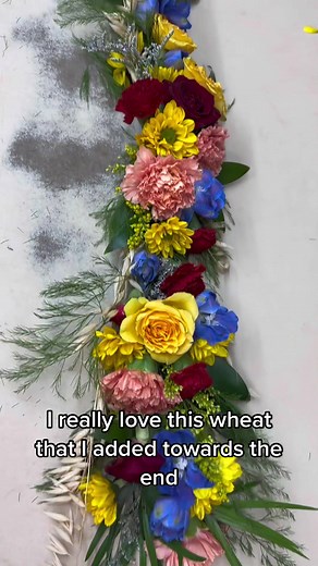 Casket Insert Flowers with a Unique Color Scheme