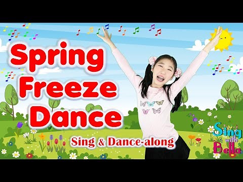 Spring Freeze Dance with Lyrics and Actions | Brain Break Movement | Sing and Dance Along for Kids