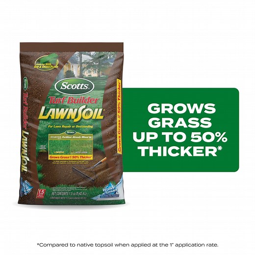 Scotts Turf Builder LawnSoil, Soil Plus Lawn Fertilizer, 1.5 cu. ft.
