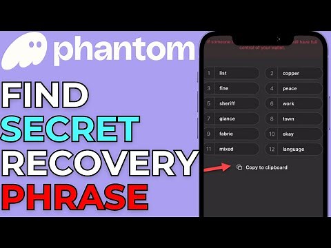 How to Find and Copy Secret Recovery Phrase in Phantom Wallet