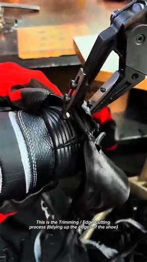 Precision Shoe Edge Trimming Process | Safety Shoe Manufacturing Behind the Scenes
