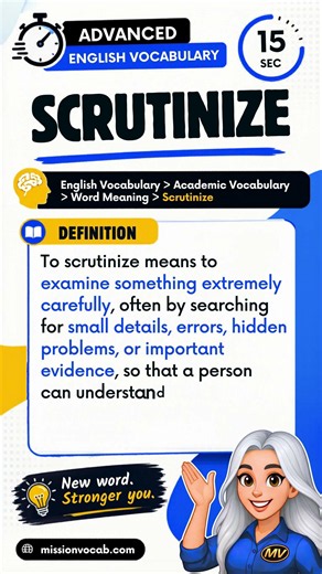 Advanced English Vocabulary: Scrutinize
