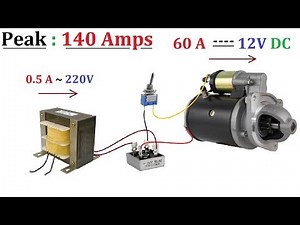 12V 60A DC from 220V AC for High Current DC Motor 1000W - Amazing idea