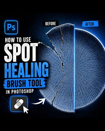 How to use spot healing tool in photoshop #fyp #viral #photoshop #toturial #edit