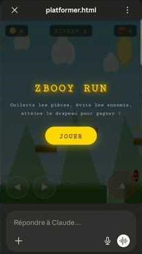 j'ai fait un jeux de plate-forme avec l'IA