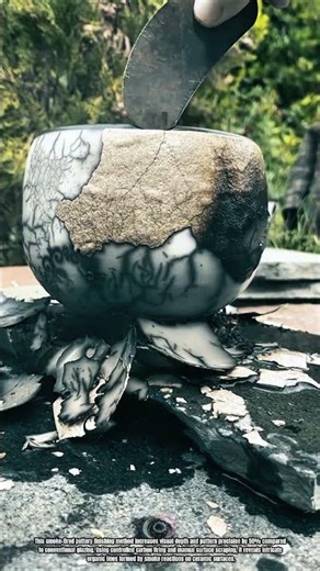 Simple Tools for Smoke Fired Pottery Surface Revealing in Artistic Ceramic Craft