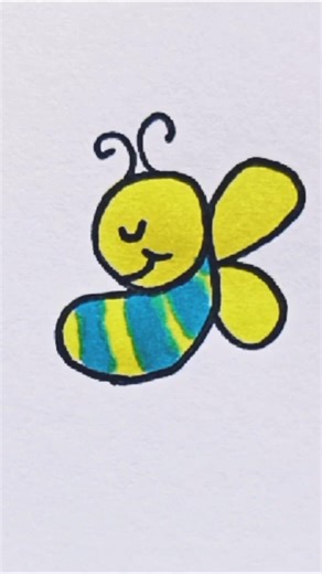Bee drawing step by step tutorial drawing #art #shorts