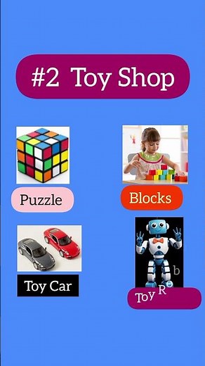 4 Types of Shops We Visit Every Day 🏪🍞🎁📚👕