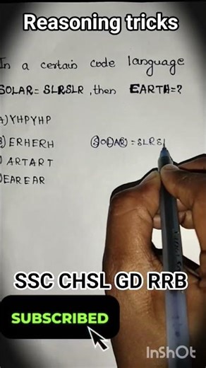 Coding Decoding #resoning#cgl #maths #chsl #mathstricks#SSS GD#rrbexam