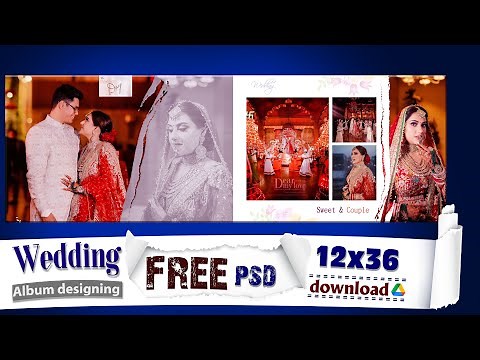 NEW FREE DOWNLOAD 12x36 ALBUM PSD WEDDING ALBUM DESIGN IN 2025 || album design in photoshop 2025