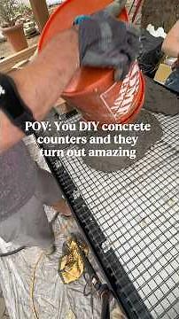 Concrete Countertops for an Outdoor Kitchen #diy