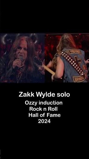 Ozzy Rock n Roll Hall of Fame guitar solo during Crazy Train by Zakk Wylde 2024