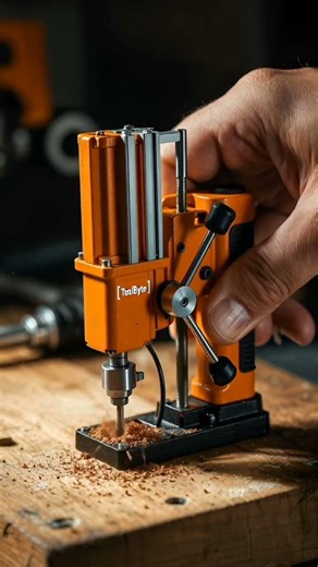 miniature, keychain-sized hand-held precision drill press