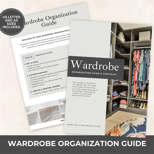 Wardrobe Checklist, Closet Organization Planner, Closet Cleanout Guide, Printable Tracker - Etsy