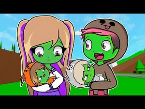 WE BECAME A ZOMBIE FAMILY IN ROBLOX WITH LYNA, MANDARINA, AND LIMON