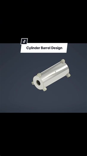 Cylinder barrel Design | Linier Actutor Pneumatic #masukberanda #xybca #fyp #teknikmesin #autodesk