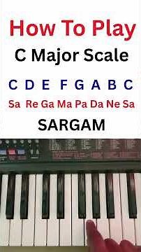 How to play C Major Scale #cmajorscale #singer #keyboardforbeginners