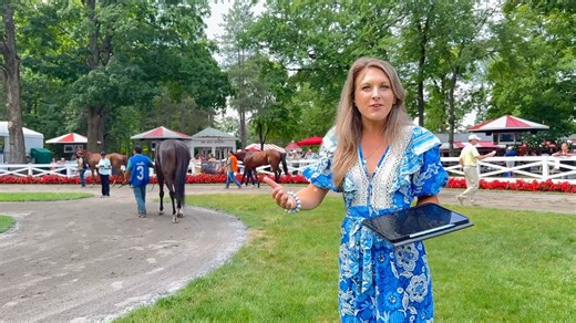 Go behind the scenes with Maggie Wolfendale for her paddock reports! 🐎🕵️‍♀️Tune in to Saratoga Live for real-time expert analysis and see what she looks for in turf horses. | NYRA