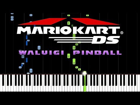 Waluigi Pinball - Mario Kart DS (Piano Tutorial) [Synthesia]