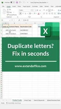 Remove Duplicate Characters in Excel - 3 Ways #excel #kutools