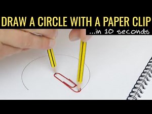 How To Draw A Perfect Circle With A Paper Clip in 10 seconds