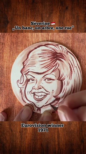 Timelapse of a Eurovision Song Contest winner…drawn for my big beercoaster project #eurovision #esc
