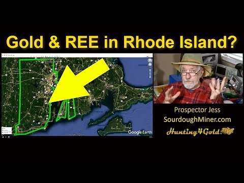Where to Find Gold and REE's in Rhode Island (USGS Gold Maps)
