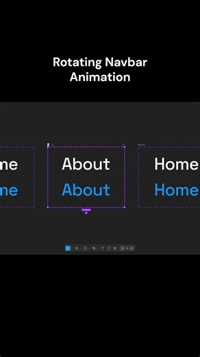 Rotating Navbar Animation - Figma animation