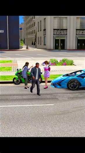 GTA V : FRANKLIN VS MAFIA GIRL 😮 #shorts #gta5 #youtubeshorts