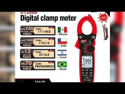 #UNI-T Clamp Meter UT207B UT208B AC DC Amperometric Clamp Digital Multimeter Ammeter Pliers Inrush