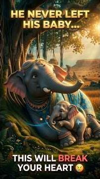 😭 Why Is Baby Elephant Crying to His Mom? 💔 #shorts #sadstory #animals