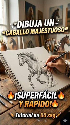 Cómo dibujar un caballo sin que parezca un perro deforme 🐎✨ Dibujos fáciles a lápiz
