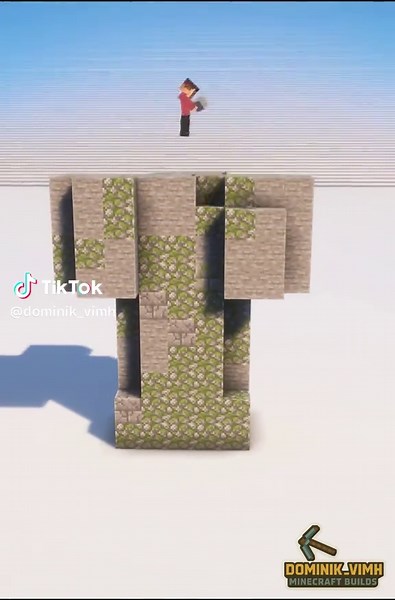 Construye una estatua de ángel sencilla en Minecraft