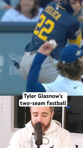 Tyler Glasnow blows a two-seam fastball by Christian Yelich