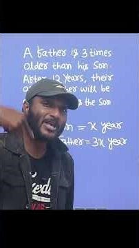 Age related problems// Linear simultaneous equations class 10th level question #mathstricks