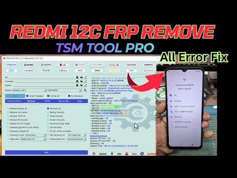 Redmi 12C FRP Lock Remove TSM Tool Pro 2026 All Error Fix Unlock FRP