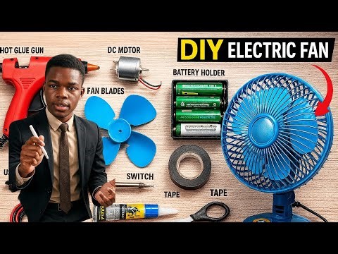 How to make an electric hand fan from scratch to finish#diy