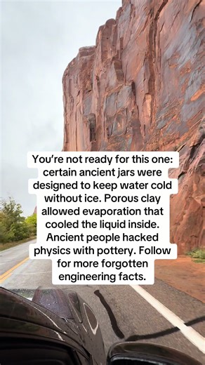 You’re not ready for this one: certain ancient jars were designed to keep water cold without ice. Porous clay allowed evaporation that cooled the liquid inside. Ancient people hacked physics with pottery. Follow for more forgotten engineering facts. #PlanetEarth #EarthFocus #NatureLovers #facts #DidYouKnow