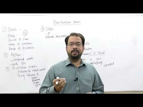 Punctuation Marks lecture 4 | Dash, Hyphen, Question mark, and Slash | By Naeer Abbas